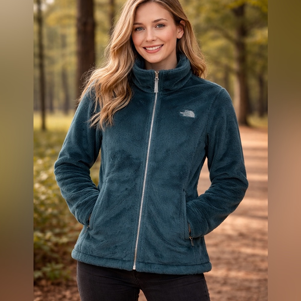 The North Face Women's Plush Full-Zip Jacket - deep teal